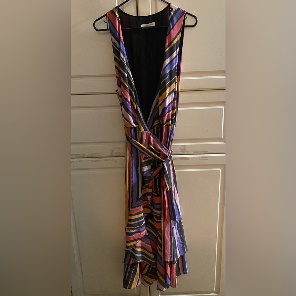 Vibrant Asymmetrical Striped Dress